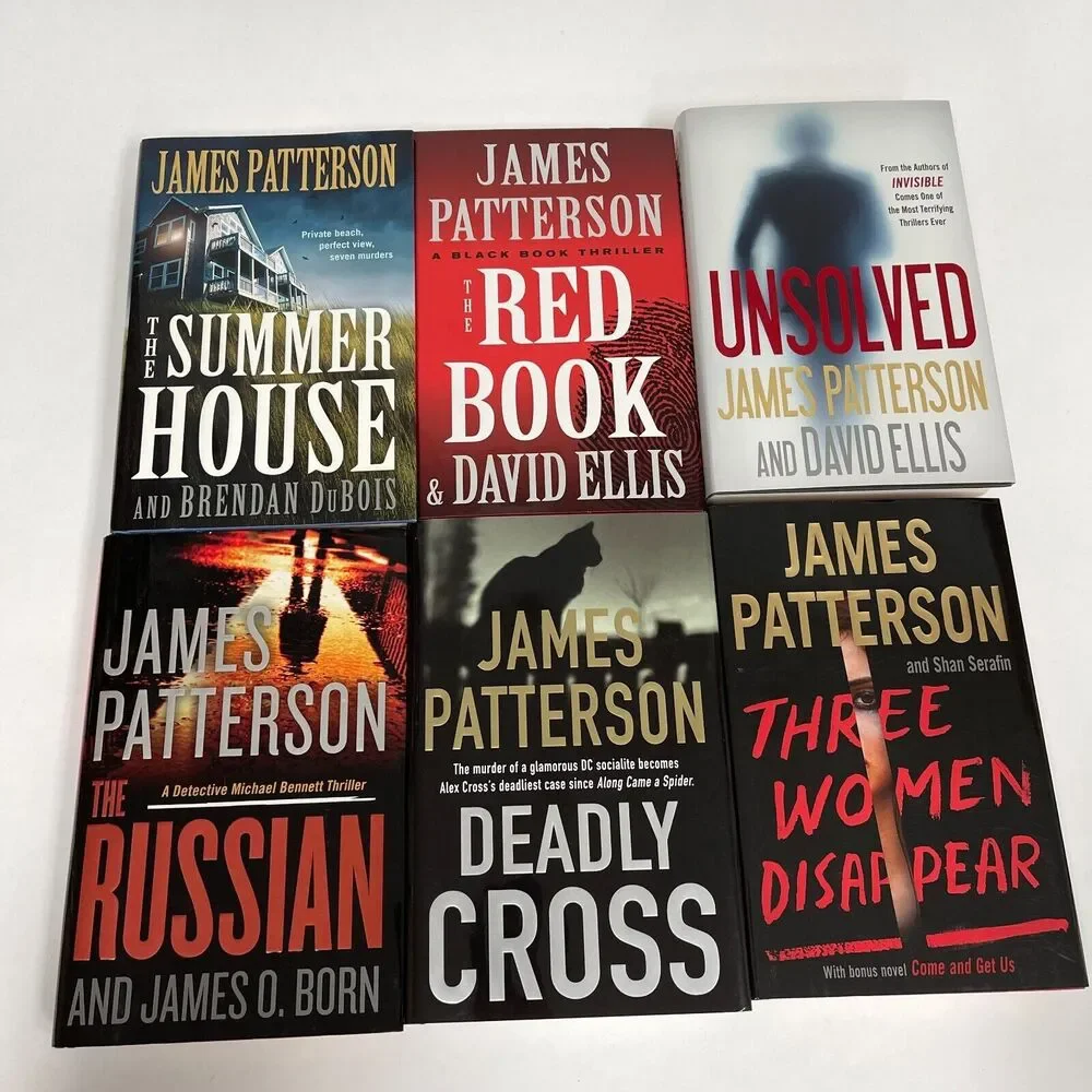 James Patterson Unsolved The Red Book‎ First Edition Hardcover Books Lot of 6